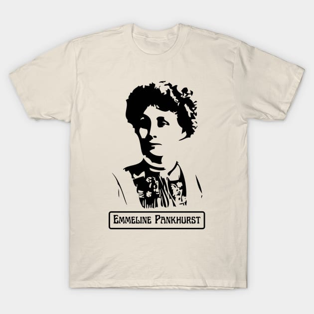 Emmeline Pankhurst Portrait T-Shirt by Slightly Unhinged